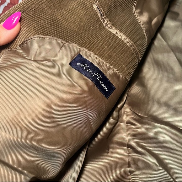 ALAN FLUSSER Brown Corduroy Sport Coat Jacket Blazer - Picture 9 of 13